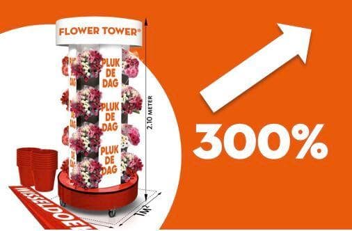 Achieve up to #300% more revenue per m² with flowers? image