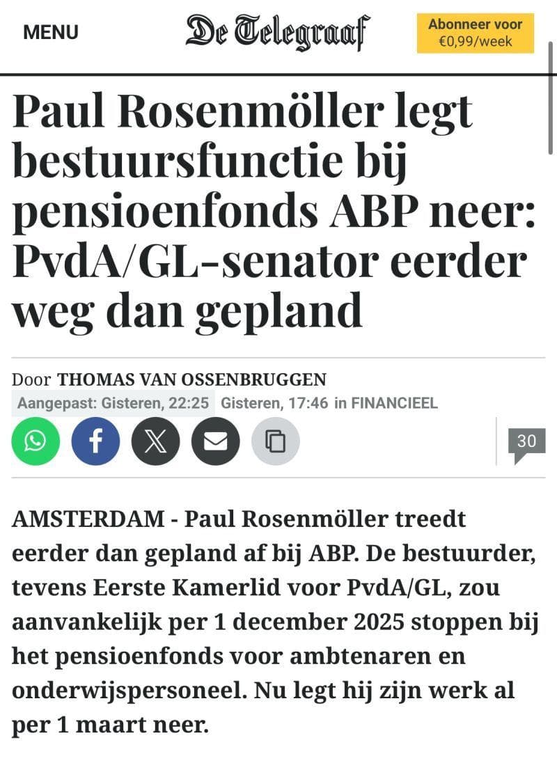 From July 15, 2015 to July 1, 2019, Paul Rosenmöller was Chairman of the Supervisory Board of the Netherlands Authority for the Financial Markets (AFM). image